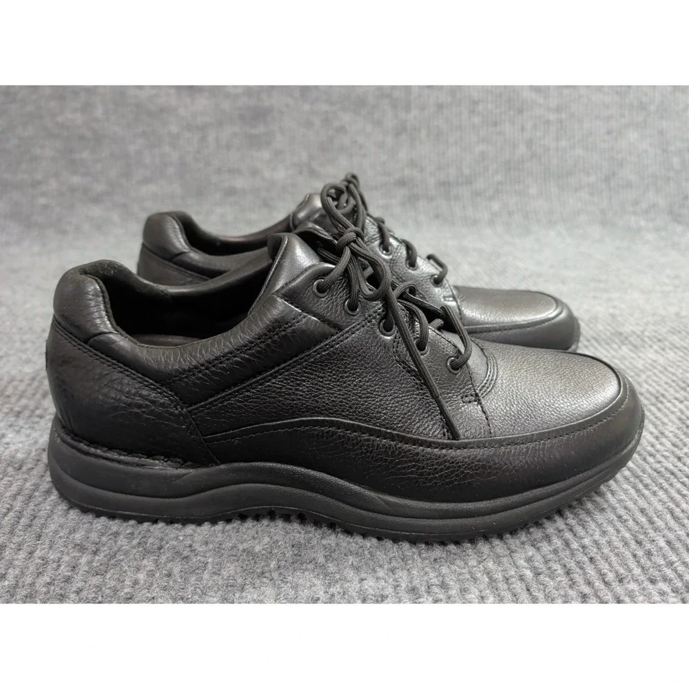 Rockport Edge Hill II Oxford Comfort Shoe Mens 9.5 Black Leather Walking Travel